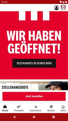 KFC для Android — скриншот 1