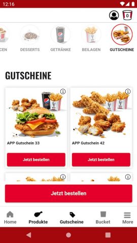 KFC для Android — скриншот 3