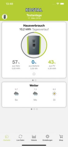 KOSTAL Solar App для iOS — скриншот 1