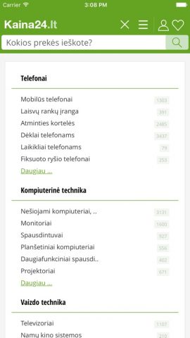 Kaina24.lt для iOS — скриншот 1