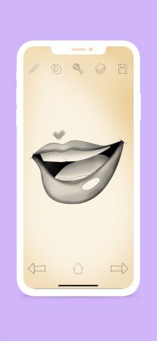 Как рисовать губы ступенями для iOS — скриншот 5