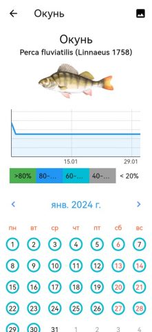 Календарь клева для iOS — скриншот 5