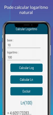 Калькулятор логарифма для Android — скриншот 1