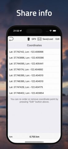 КалькуляторPасстояния для iOS — скриншот 3