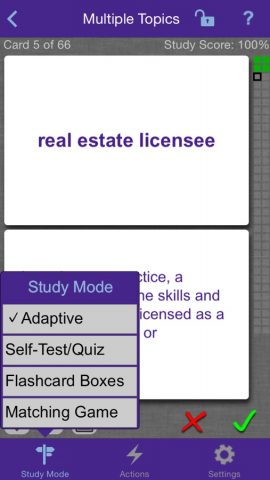 Kaplan Real Estate Terms Flashcards and Reference для iOS — скриншот 1