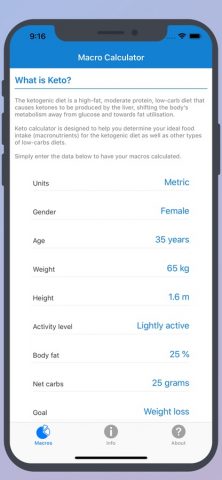 Keto Calculator — Keto Buddy для iOS — скриншот 3