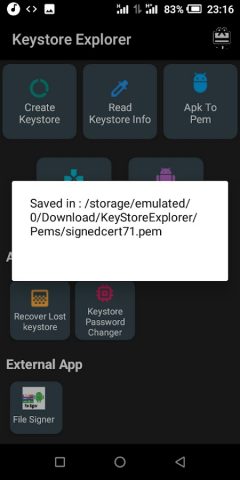 KeyStore Explorer для Android — скриншот 5