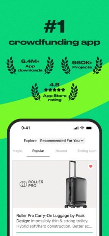 Kickstarter: Projects You Love для iOS — скриншот 1