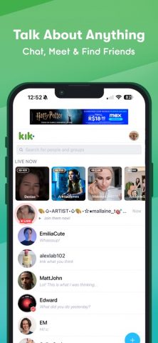 Kik Messaging & Chat App для iOS — скриншот 1