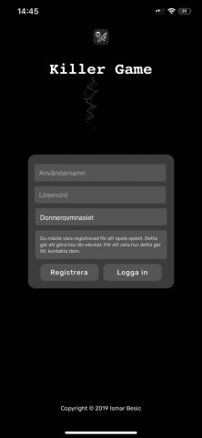 Killer Game (Sverige) для iOS — скриншот 1