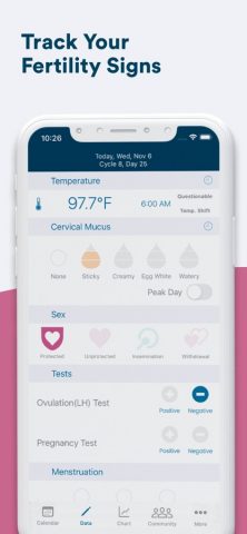 Kindara: Fertility Tracker для iOS — скриншот 4