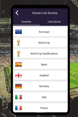 Koora live Scores для Android — скриншот 2