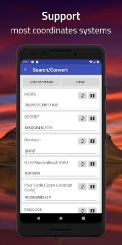 Координаты — GPS конвертер для Android — скриншот 3