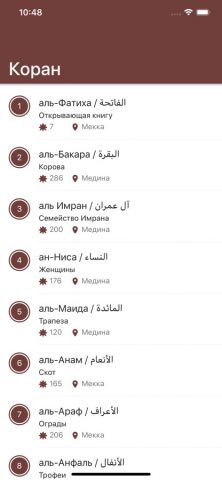 Коран. Тафсир для iOS — скриншот 1