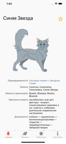 Коты-Воители Герои книг для iOS — скриншот 5