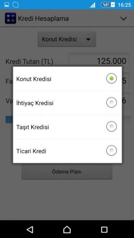 Kredi Hesaplama для Android — скриншот 2