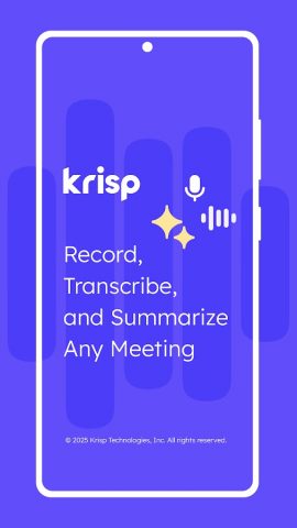 Krisp AI Meeting Note Taker для Android — скриншот 1