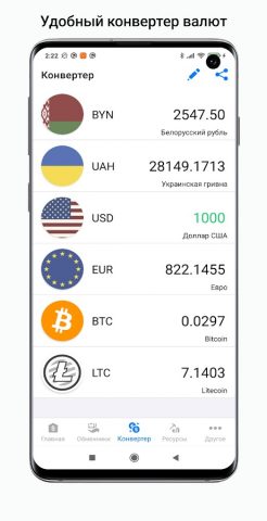 Курсы валют Беларуси для Android — скриншот 4