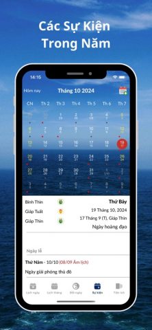 Lịch Nước Việt для iOS — скриншот 4