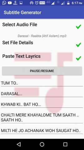 LRC Generator : AUDIO,MP3 — LR для Android — скриншот 3