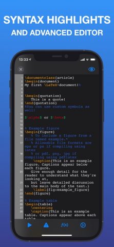 LaTeX Editor Tex Pro для iOS — скриншот 2