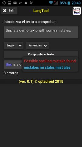 LangTool для Android — скриншот 3