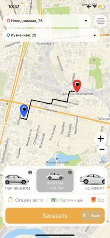 Леди-такси для iOS — скриншот 3