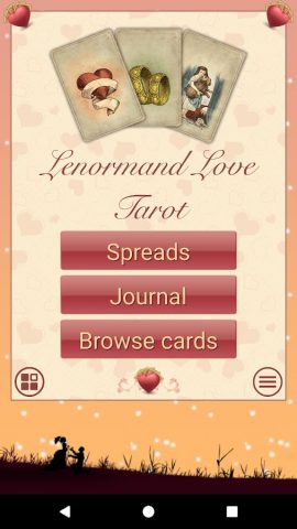 Lenormand Love Tarot для Android — скриншот 1