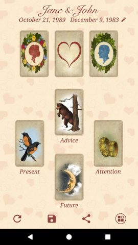 Lenormand Love Tarot для Android — скриншот 4