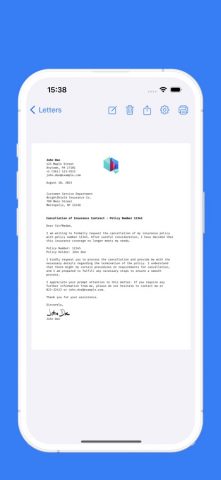 Letter: just write letters для iOS — скриншот 2