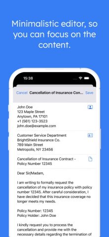 Letter: just write letters для iOS — скриншот 3