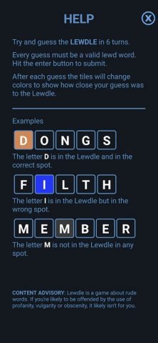 Lewdle для iOS — скриншот 3