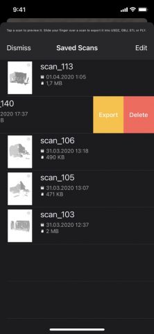 LiDAR Scanner 3D для iOS — скриншот 5