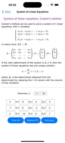 Linear Algebra — Matrix Solver для iOS — скриншот 2