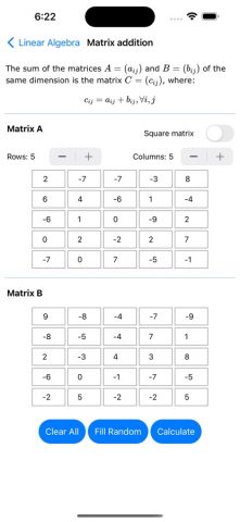 Linear Algebra — Matrix Solver для iOS — скриншот 4
