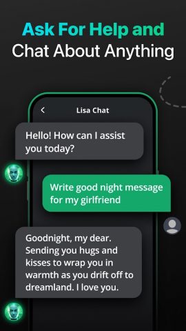 Lisa Chat: AI-бот-помощник для Android — скриншот 2
