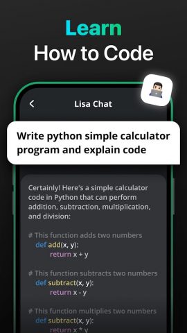 Lisa Chat: AI-бот-помощник для Android — скриншот 5