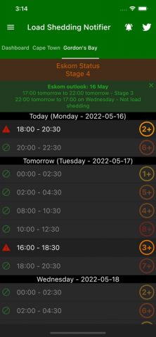 Load Shedding Notifier для iOS — скриншот 2