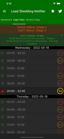 Load Shedding Notifier для iOS — скриншот 3