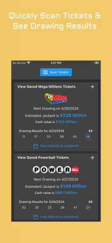 Lottery Scanner & Checker для iOS — скриншот 1