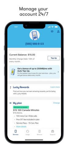 Lucky Mobile My Account для iOS — скриншот 2