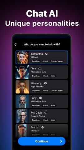 Luna — AI companions для Android — скриншот 4