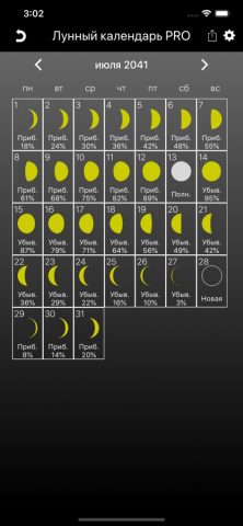 Лунный календарь PRO для iOS — скриншот 4