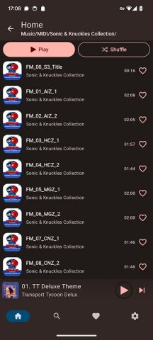 MIDI-плеер для Android — скриншот 3