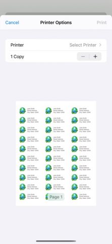 Mailing Label Designer для iOS — скриншот 1