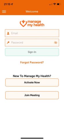 ManageMyHealth™ для iOS — скриншот 1