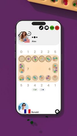 Mancala Online — Congklak для Android — скриншот 1