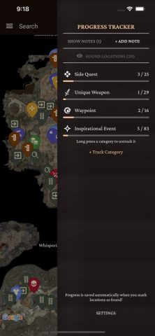 MapGenie: BG3 Map для iOS — скриншот 4