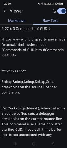 Markdown Viewer для Android — скриншот 4