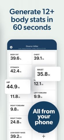 MeThreeSixty: 3D Body Scan・BMI для iOS — скриншот 3